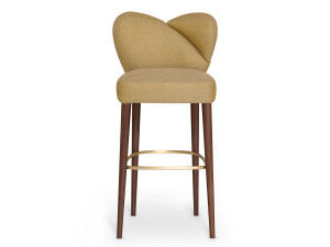 Высокий тканевый стул со спинкой