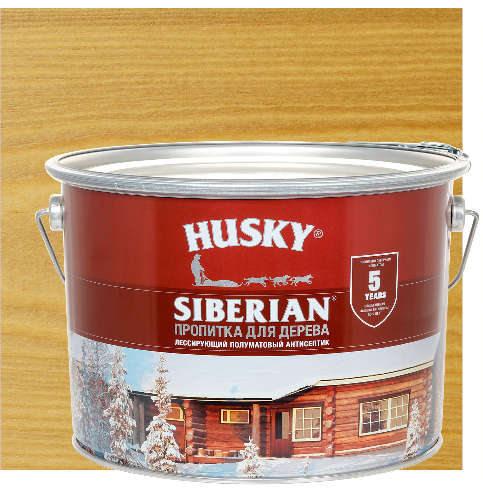 84392095 Пропитка для дерева Siberian полуматовая цвет дуб 9 л STLM-0049112 HUSKY