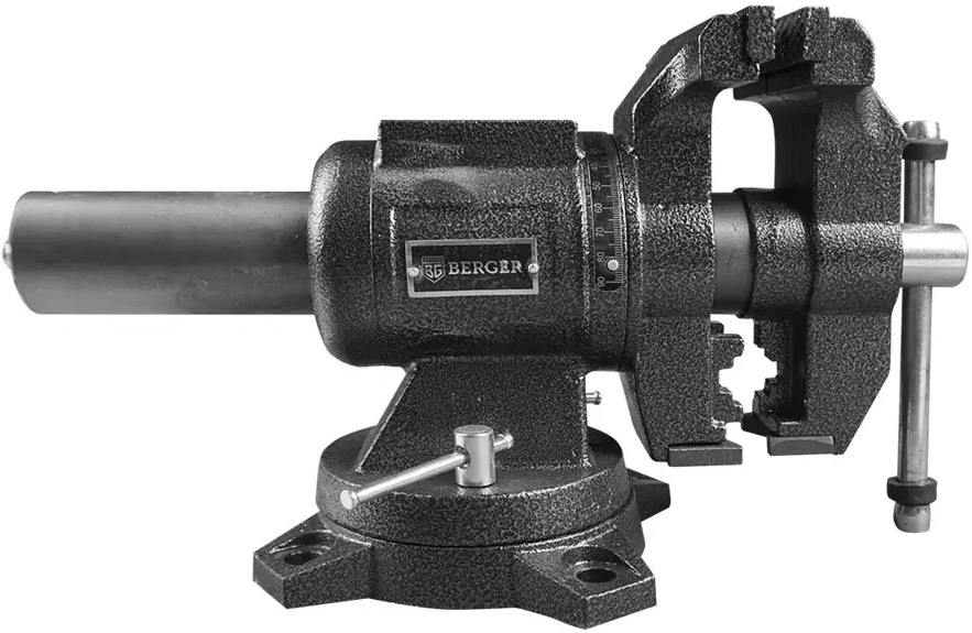 90519044 Тиски слесарные поворотные Berger BG1340, 125 мм STLM-0843464