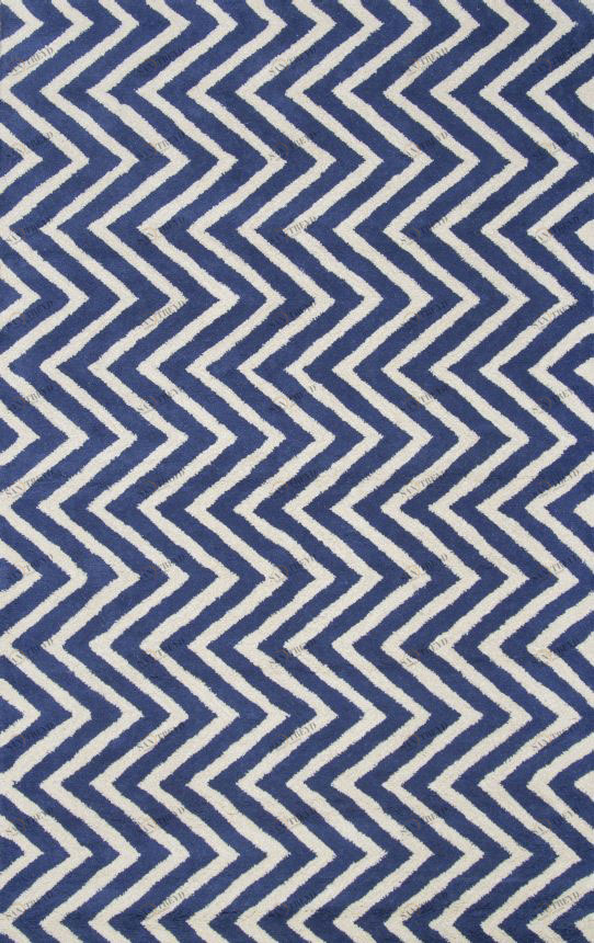 Ковер Zig Zag синий 240х330 DOLLY CAPRETS ДИЗАЙНЕРСКИЕ, ЗИГ ЗАГ 015195 Белый;синий 