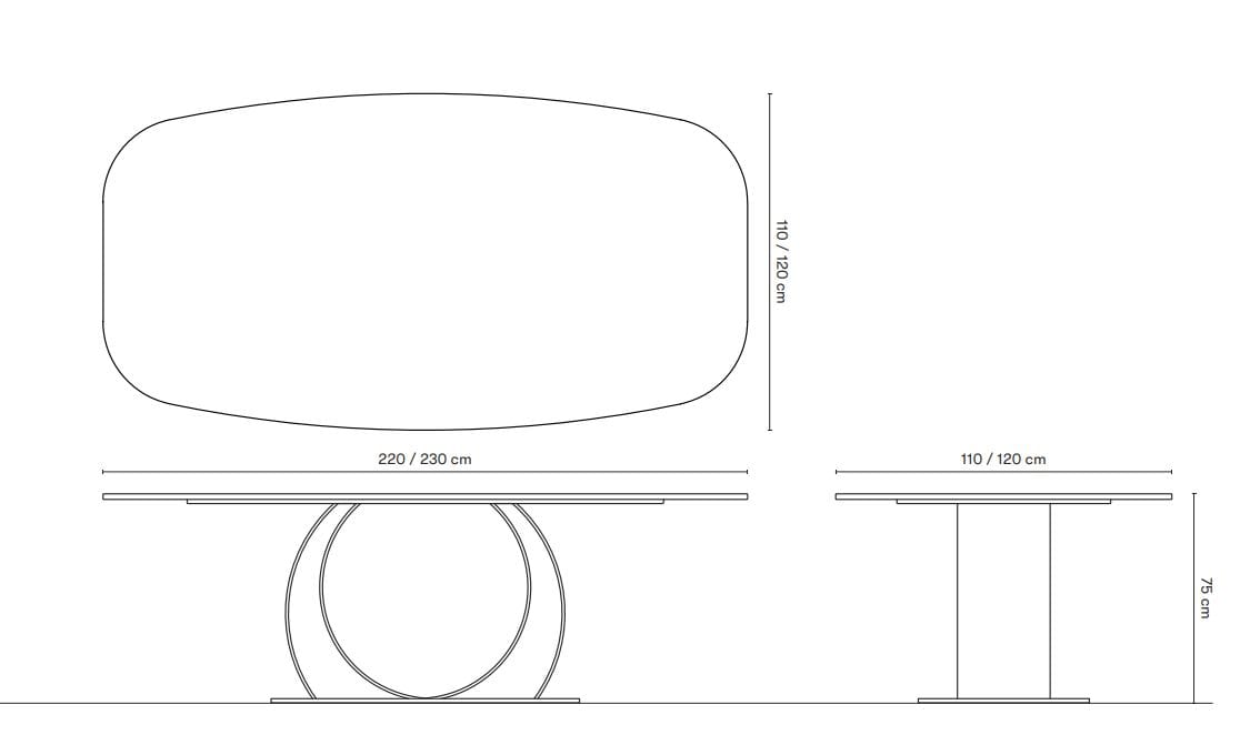 Прямоугольный стол со стальным основанием и кварцевым верхом ORO NERO Collection Eclipsy ARCH-00023523 - Вид №10