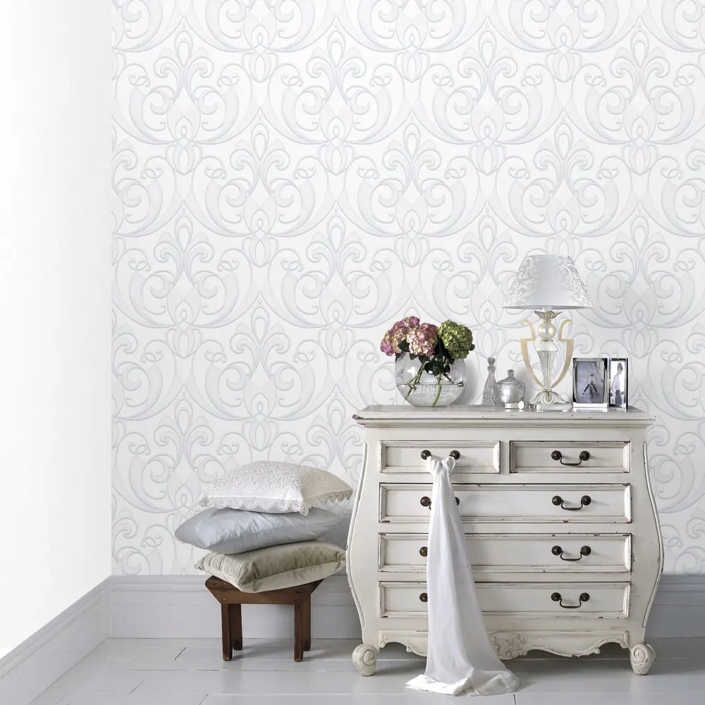 Обои флизелиновые Erismann Elegance белые 1.06 м 3633-2 82136419 STLM-2199171 - Вид №2