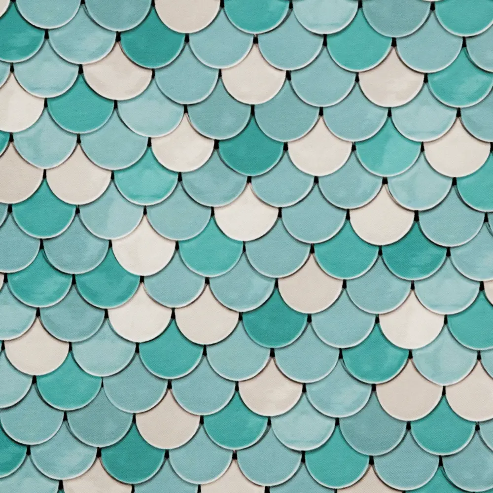 Штора на ленте «Мозаика», 160x280 см, геометрия, цвет бирюзовый GARDEN STLM-2015347 - Вид №1