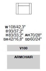 Rossini Sofas Мягкое кожаное кресло с подлокотниками Roma sun-id-1399616 - Вид №1