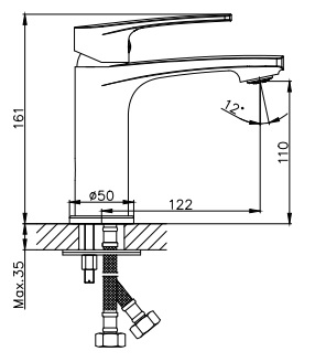 HB10587 Смеситель для раковины , хром Haiba  - Вид №2