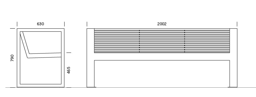 Скамья из нержавеющей стали со встроенным освещением BENKERT BANKE Sicorum ARCH-00037785 - Вид №7