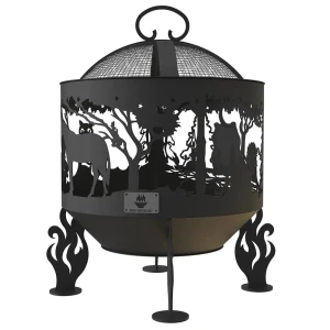 91415385 Костровая чаша Fire-House Ежик в тумане d 60 см с крышкой искрогасителем 60x77 см STLM-1368860