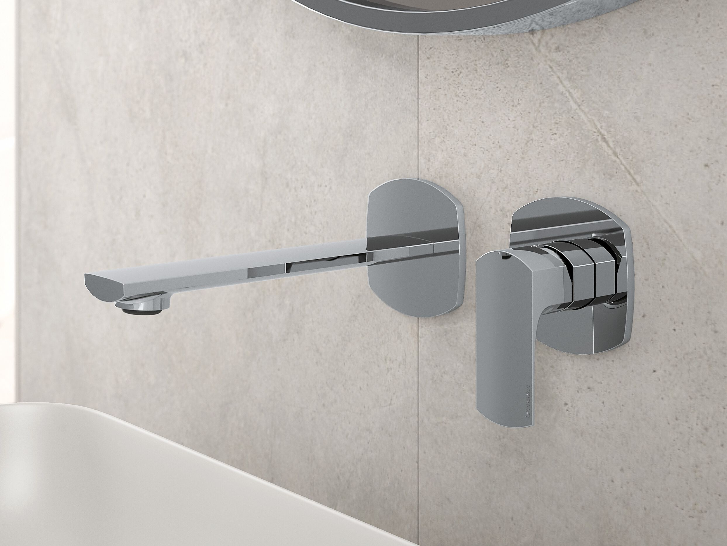 Латунь 2 отверстия настенный однорычажный смеситель для раковины Rubinetterie Treemme Albatros ARCH-00131906