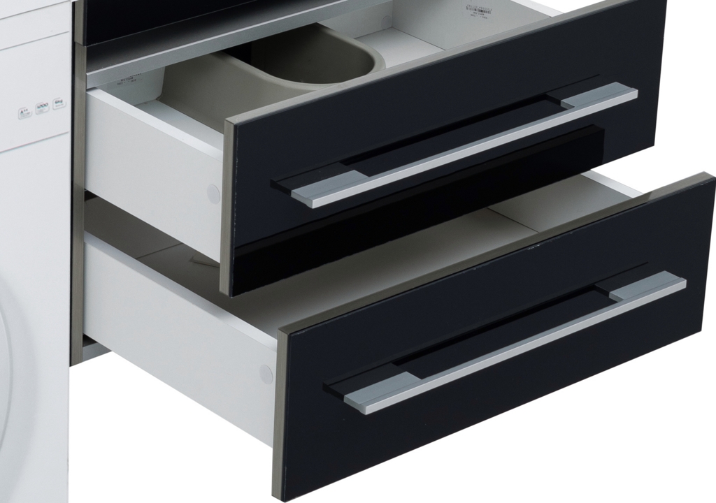 Тумба с раковиной Aquanet Верона 120 R черный (подвесная, 2 ящика) 0018017500239568 - Вид №14