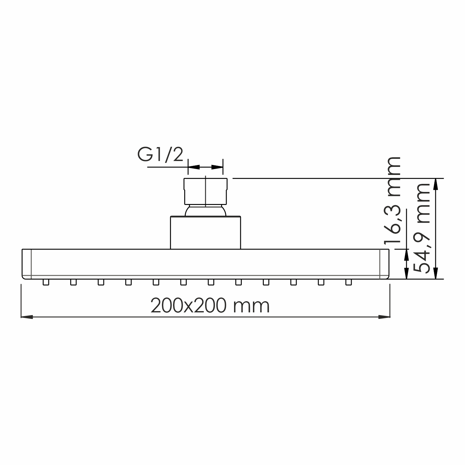 A028 Верхняя душевая насадка WasserKRAFT  - Вид №1