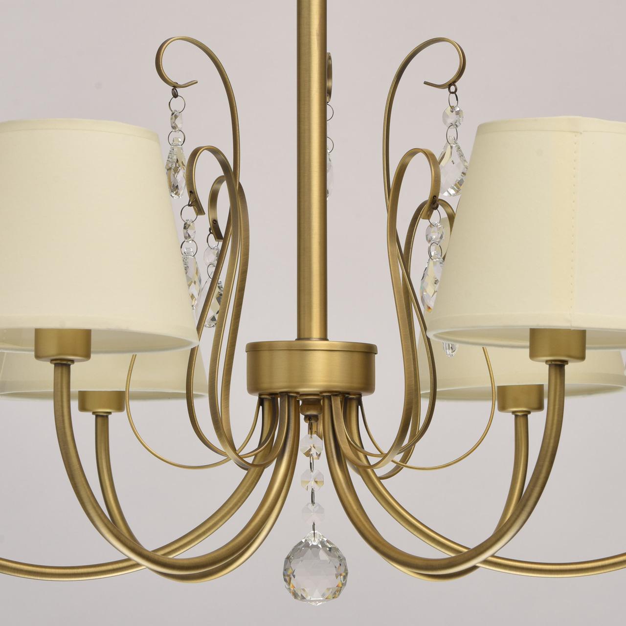 Подвесная люстра MW-Light Моника 372013606 MW-LIGHT ДИЗАЙНЕРСКИЕ, МОНИКА ЗОЛОТО 187060 Белый  - Вид №2