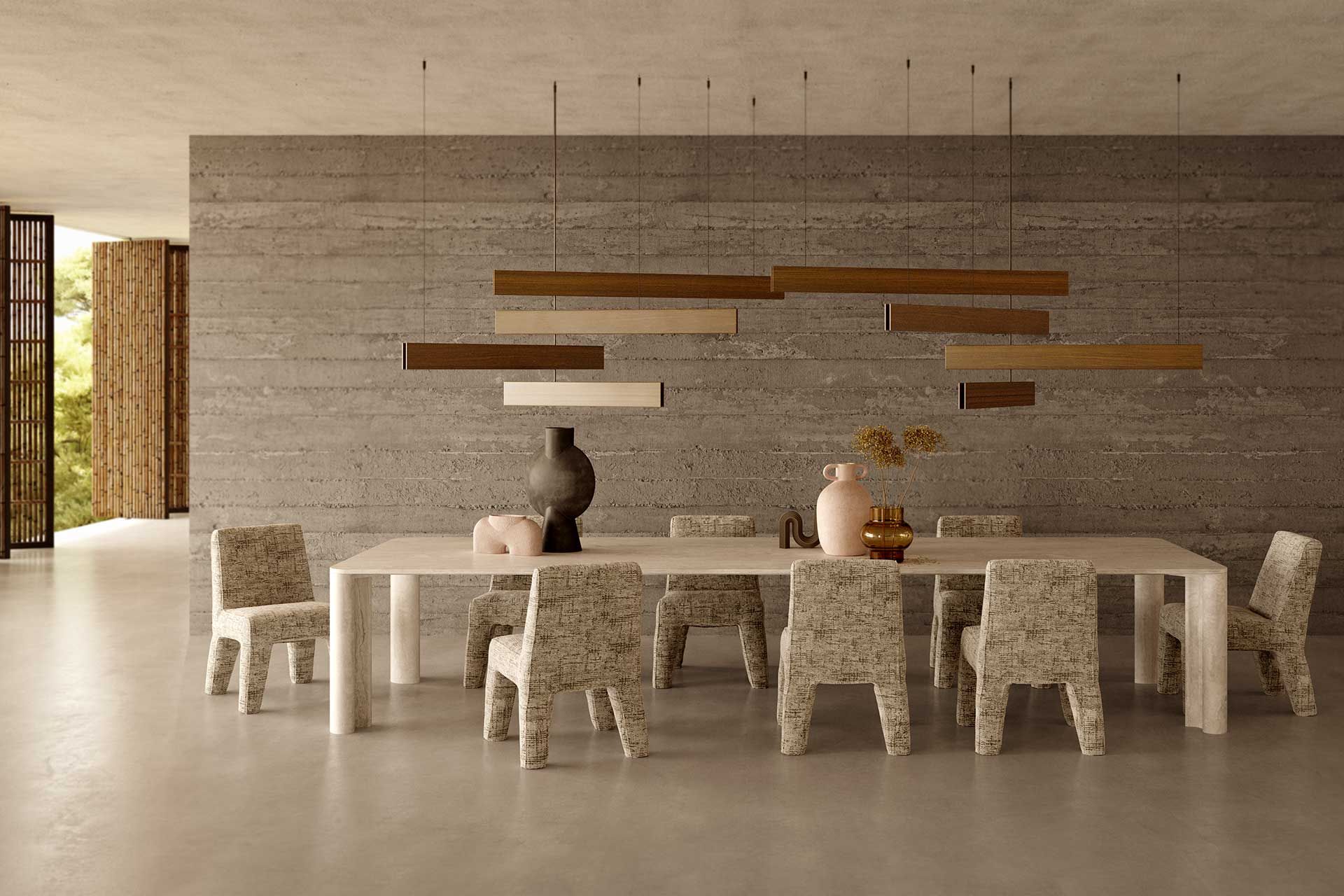 Открытый подвесной светильник из красного дерева Exteta Эльба ARCH-00014551 - Вид №2