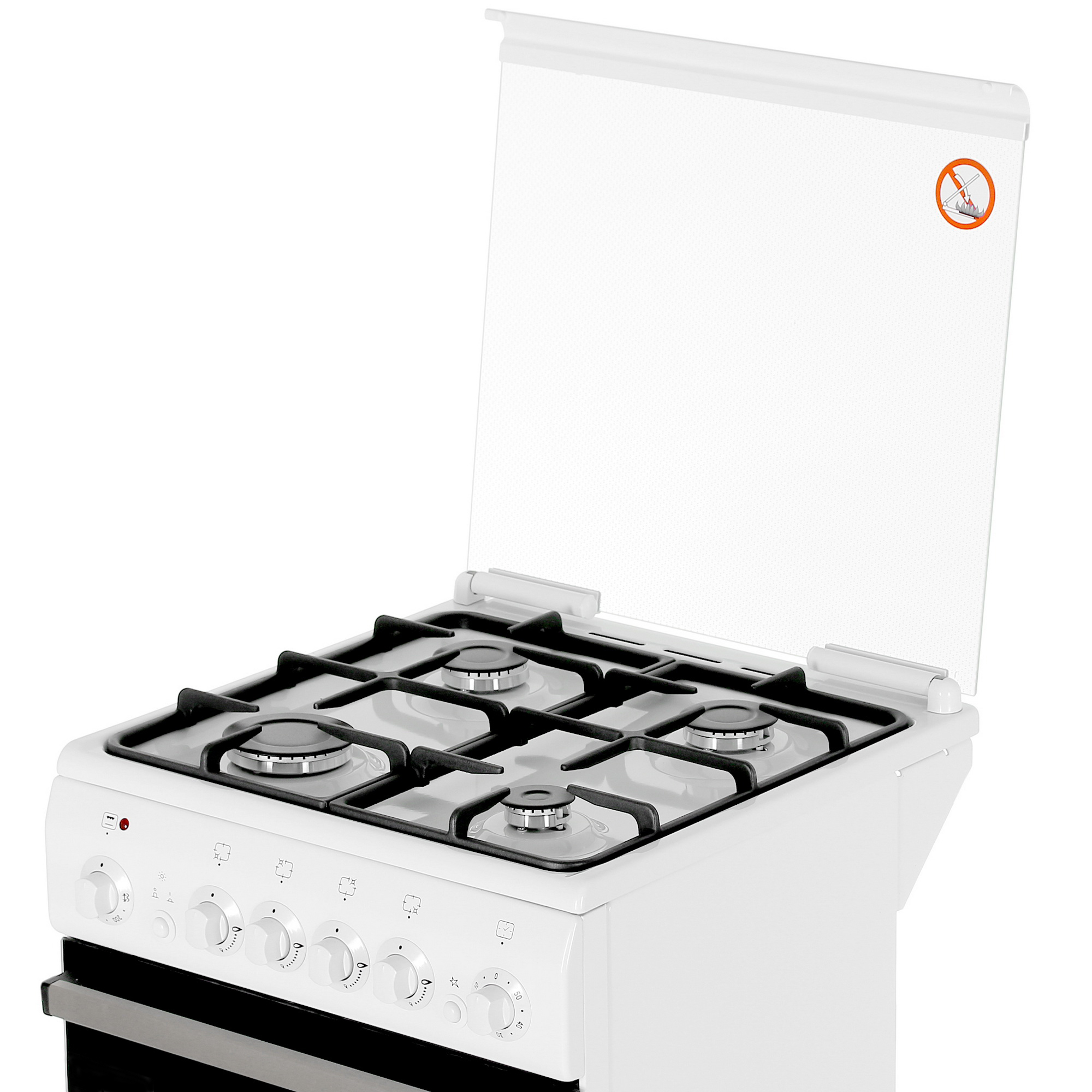 4813180 Комбинированная плита De Luxe 5040.42гэ (кр) ЧР-030 белый STDN-0105515 - Вид №7