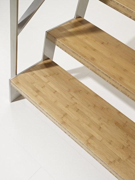 Fontanot П-образная открытая лестница из стали и дерева Lafont sun-id-1441708 - Вид №8