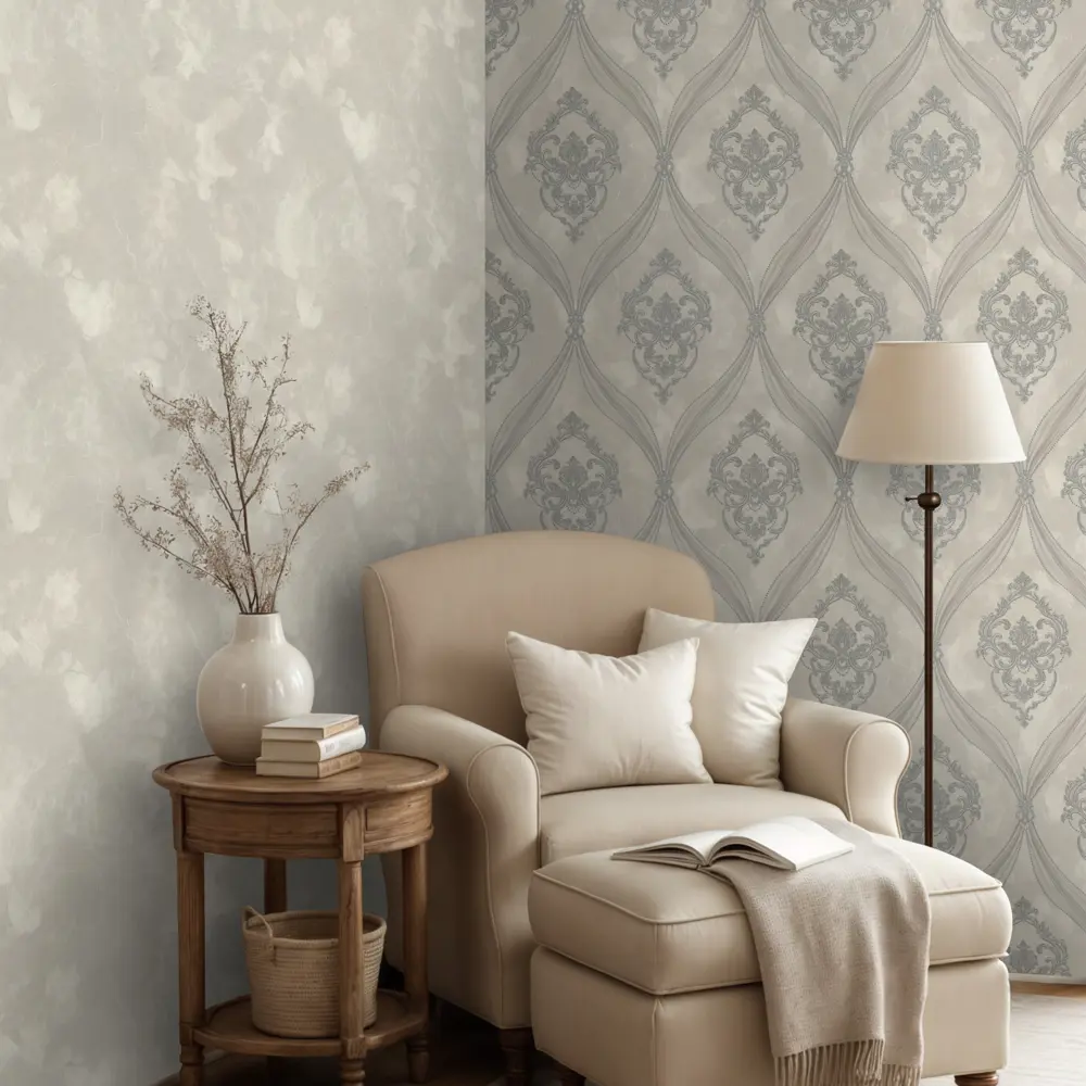 Обои флизелиновые Euro Decor Matilda бежевые 1.06 м 89417212 STLM-1564312 - Вид №3