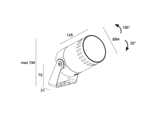 Открытый регулируемый светодиодный прожектор L&L Luce&Light Гинко ARCH-00149386 - Вид №5