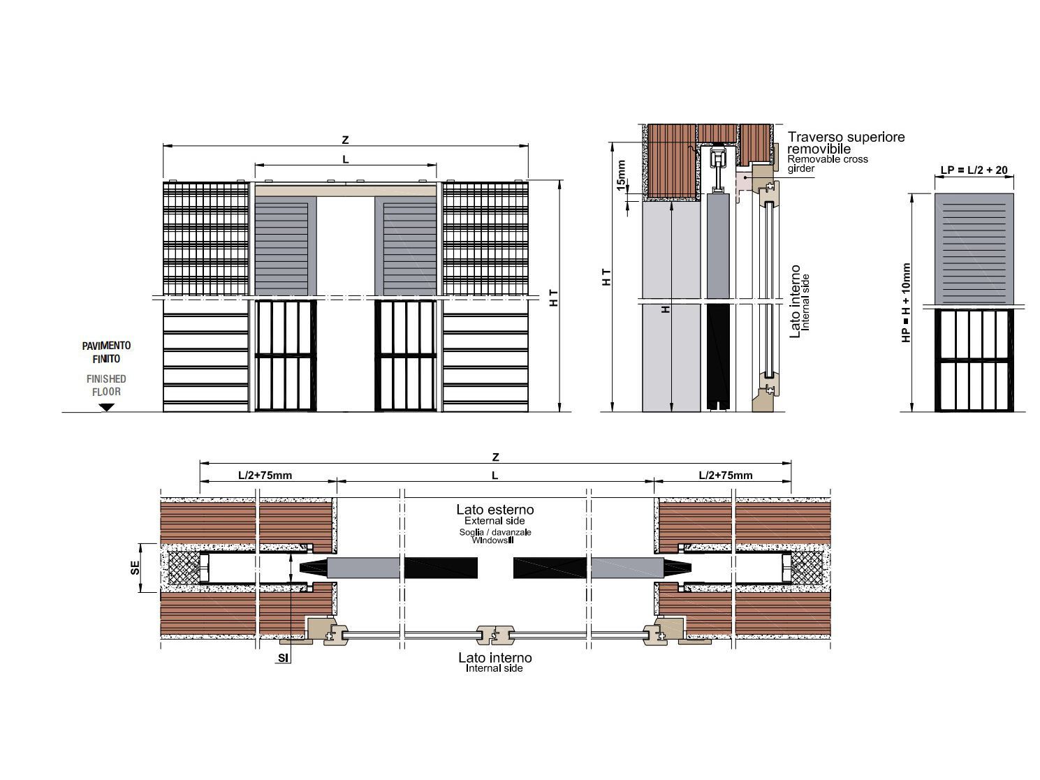 Подрамник с двумя створками для перил и жалюзи PROTEK® Outdoor ARCH-00085803 - Вид №2
