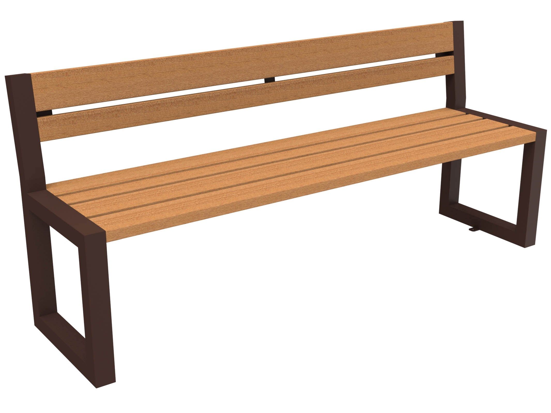 Скамья из окуме со спинкой Lazzari ритм ARCH-00140158 - Вид №14