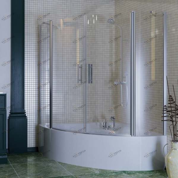 130X130GV604R Душевое ограждения на борт вынны GUTEWETTER Германия LUX