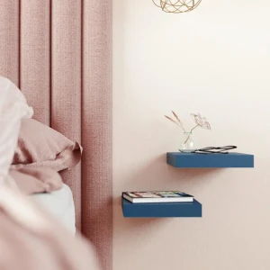 Полка настенная Spaceo Agata 23x23.5 см МДФ цвет синий