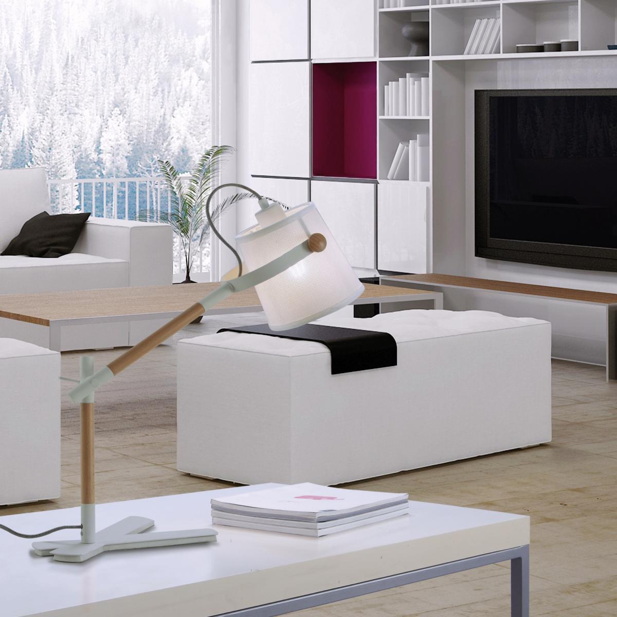 086286 Настольная лампа белая Mantra Nordica