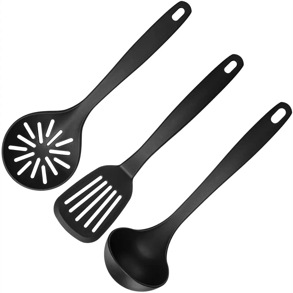 Лопатка кухонная KONSENSA пластик цвет черный 3 шт STLM-2109937