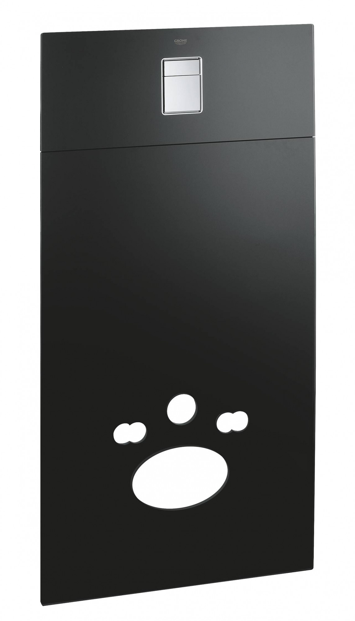 Стеклянный модуль для унитаза с панелью смыва GROHE Skate Cosmopolitan, черный (39374KS0)