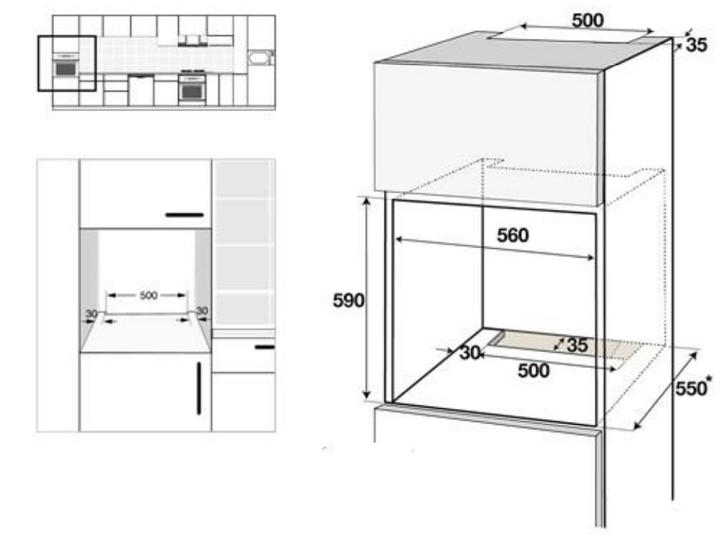 9225906 Электрический духовой шкаф SCHTOFF Decor 600 черный STDN-0083186 - Вид №6