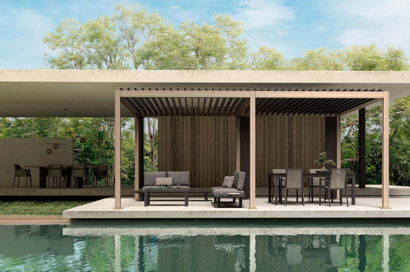 Самонесущая пергола из алюминия с поворотными пластинами BIZZOTTO OCEAN ARCH-00042235 - Вид №65