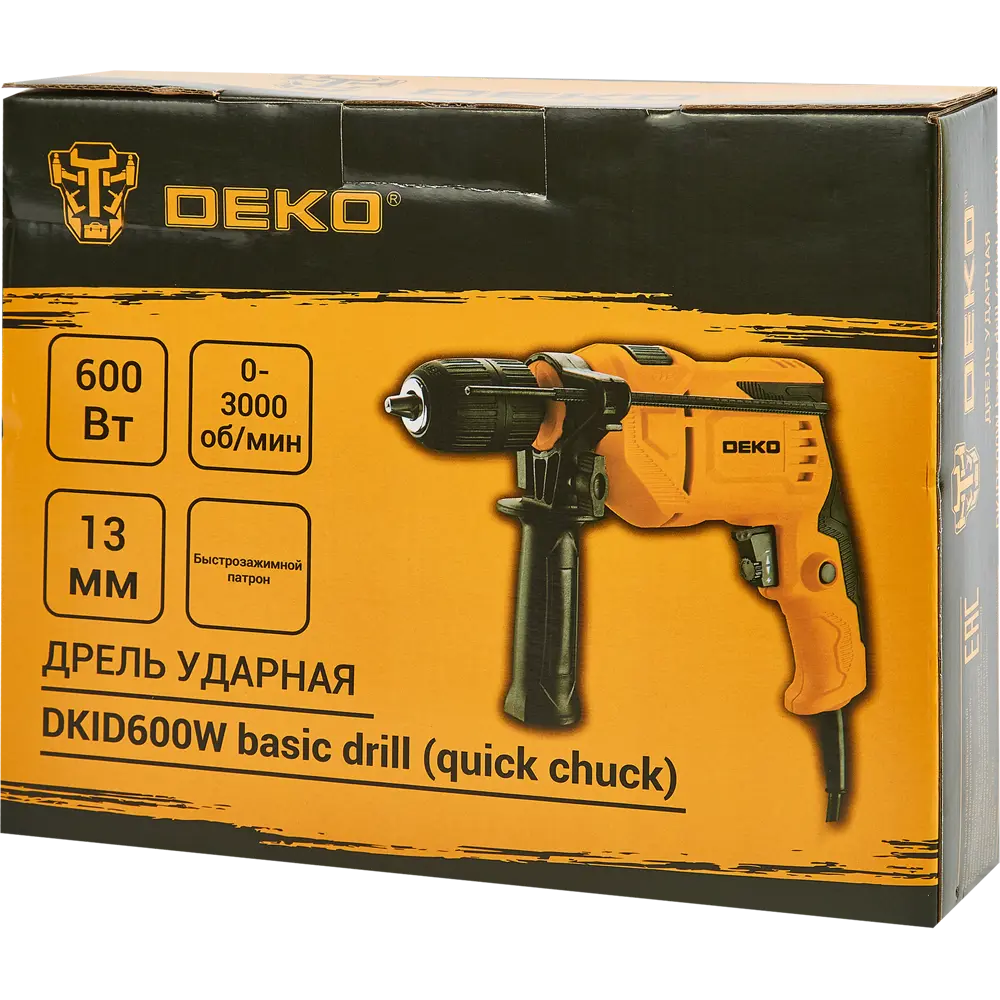 Дрель сетевая ударная Deko DKID600W 063-4162, 600 Вт STLM-2130453 - Вид №6