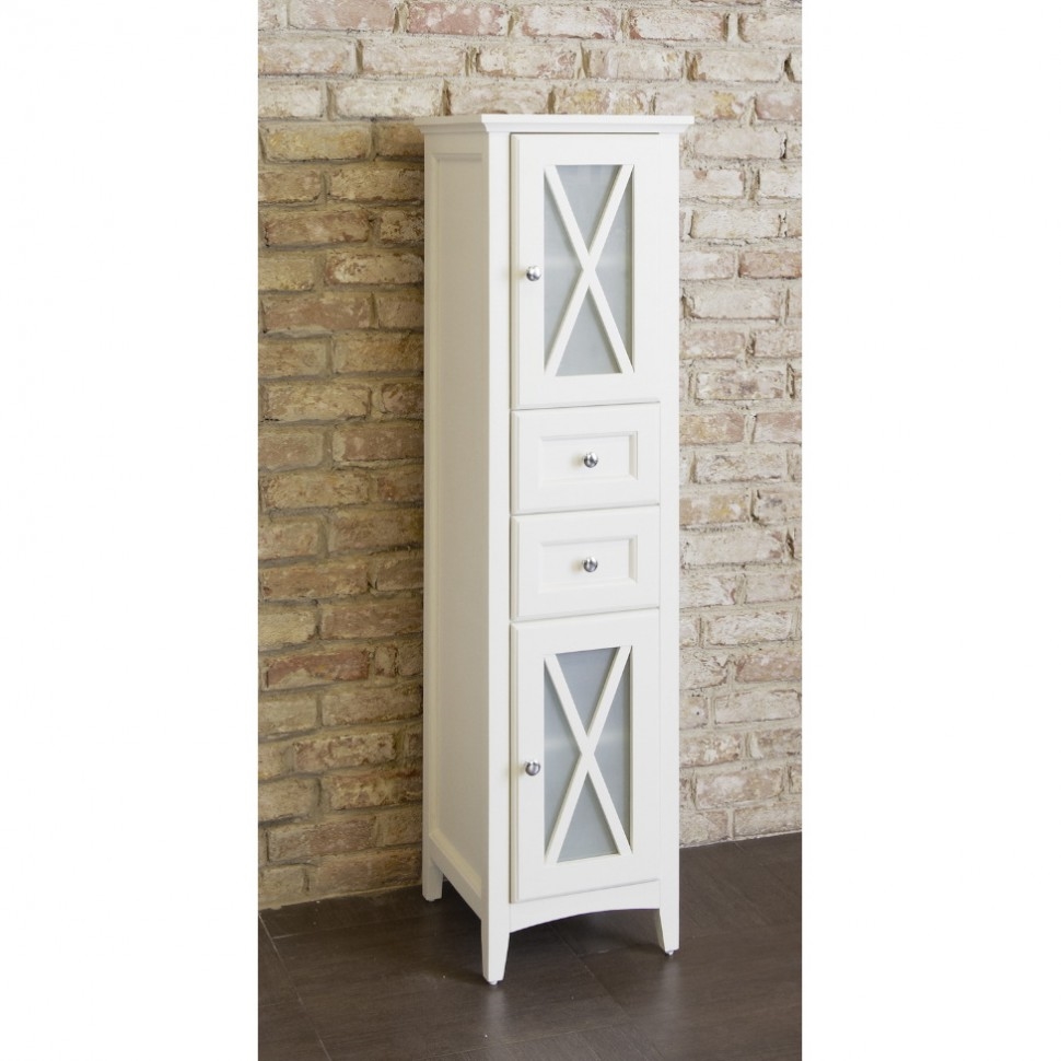 Шкаф-пенал высокий, белый [EU1WN] Victorian Burlington EU1W - Вид №1