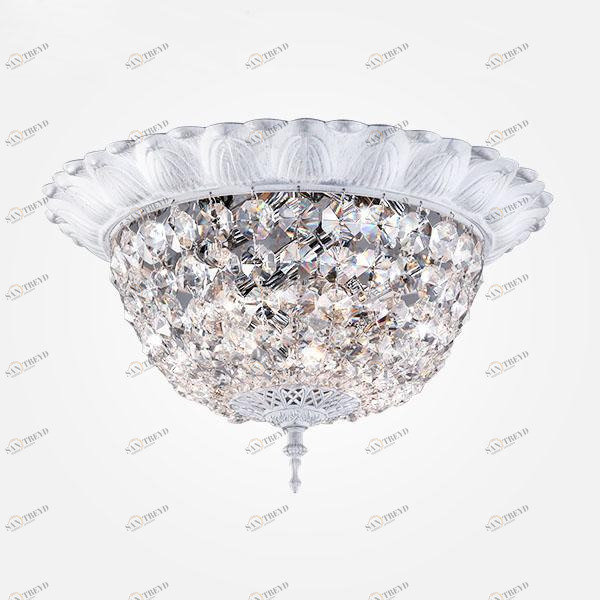 Потолочный светильник Eurosvet Эмма 10067/5 белый с серебром Strotskis EUROSVET ЭММА 201698 Белый;прозрачный