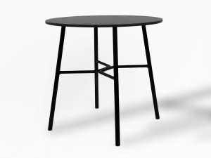 Круглый низкий журнальный столик в HPL