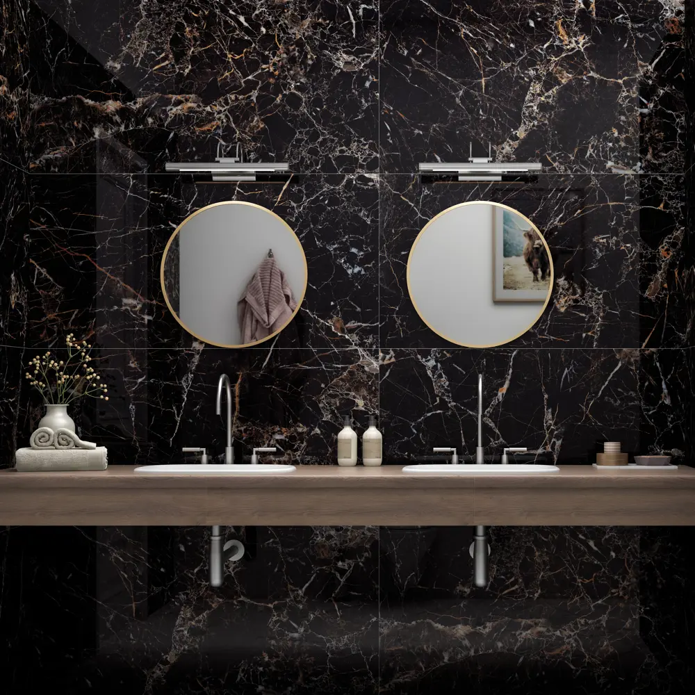 86386329 Керамогранит Arcadia Ceramica Torino Black 60x120 см 1.44 м² глянцевый цвет черный STLM-0068402