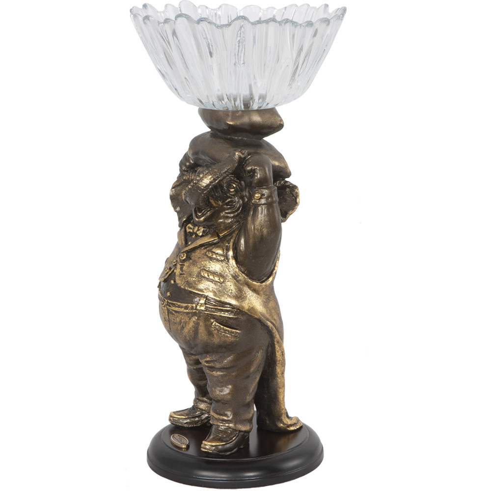 52083 BOGACHO Фруктовница-конфетница Слон Мистер Твистер Литьевой мрамор / стекло  - Вид №5