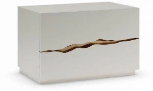 Reflex Прямоугольная прикроватная тумбочка из лакированной древесины с ящиками Impact