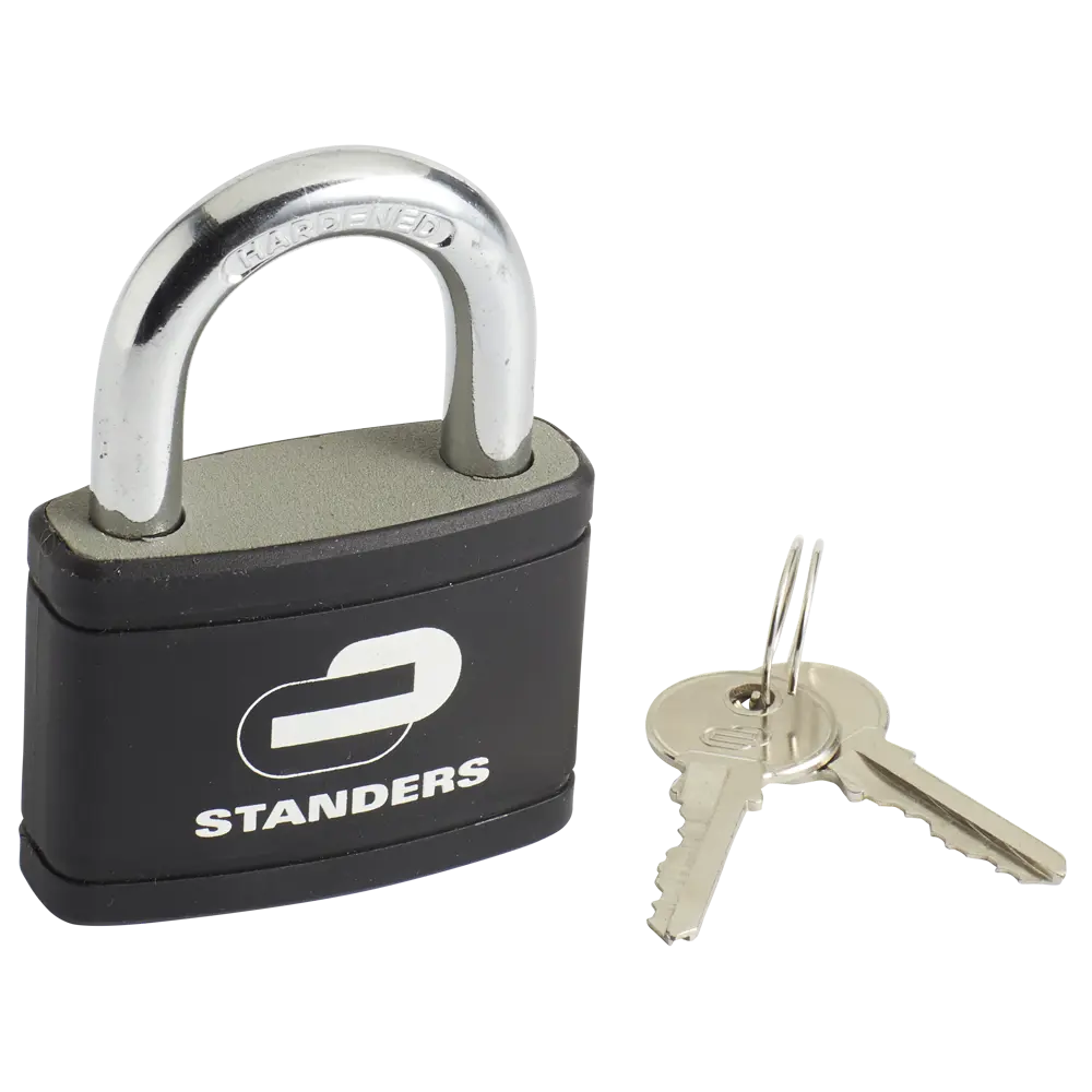 Замок навесной Standers чугун 67x50 мм цвет черный 82247266 STLM-2083370  - Вид №1