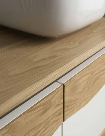 C525M2L50.101RV Тумба подвесная с 2 выдвижными ящиками 50 см A. e T. Italia TRACE Белый матовый - Дуб Италия AeT ITALIA - Вид №2