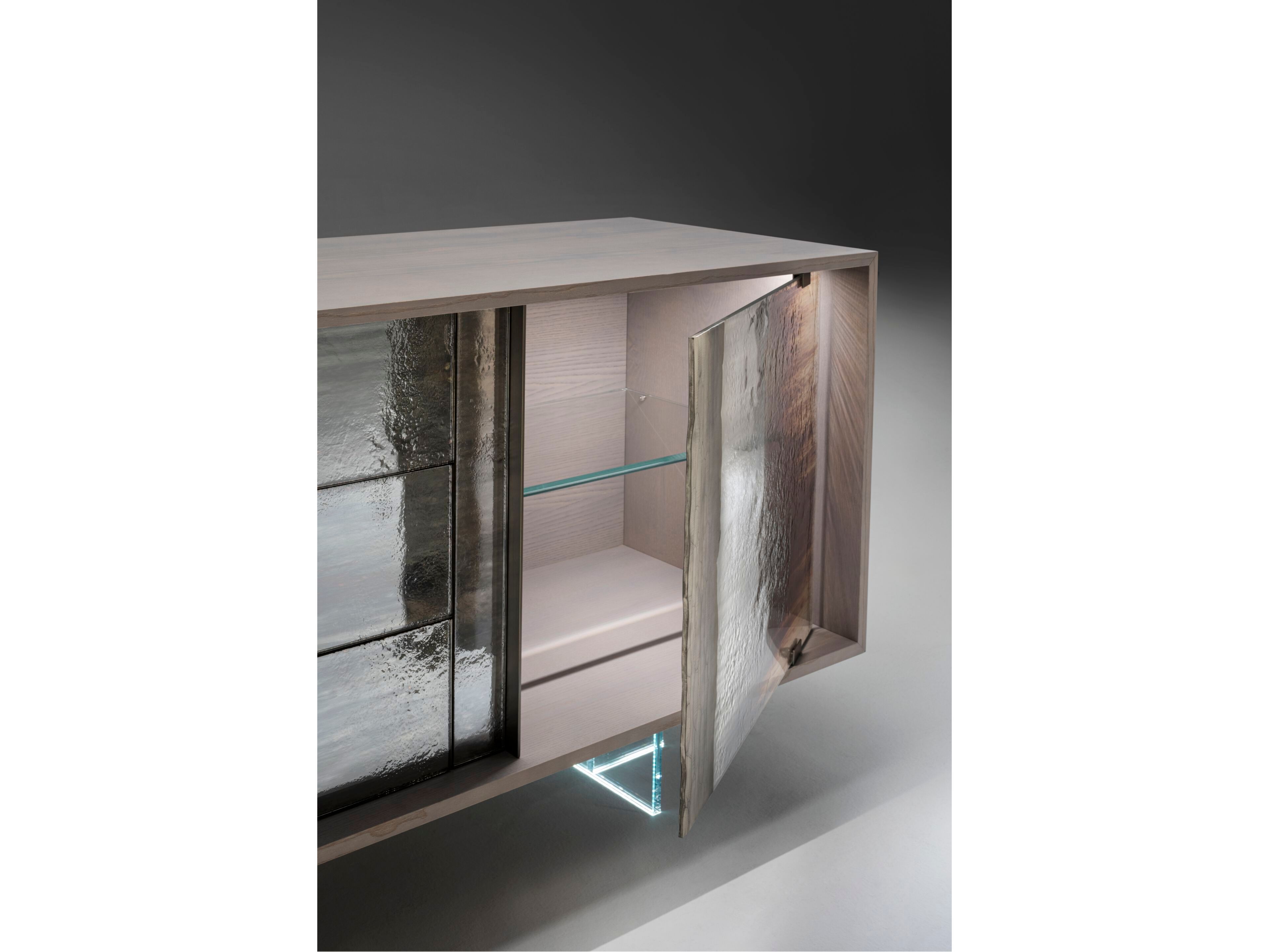 Шкаф из дерева и стекла с ящиками ARTE VENEZIANA Langhe ARCH-00048278 - Вид №3
