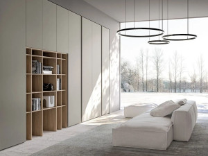 Секционный шкаф с деревянной отделкой canvas