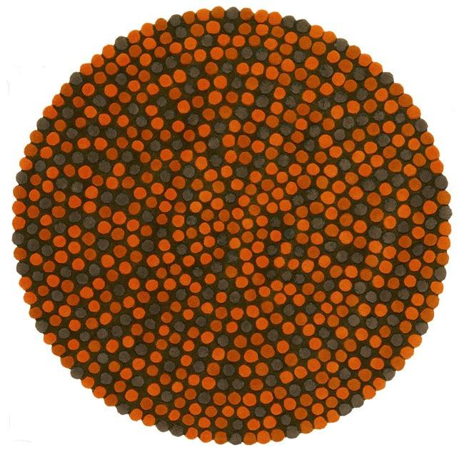 NOW Carpets Круглый шерстяной коврик с геометрическими мотивами  D-01  - Вид №1