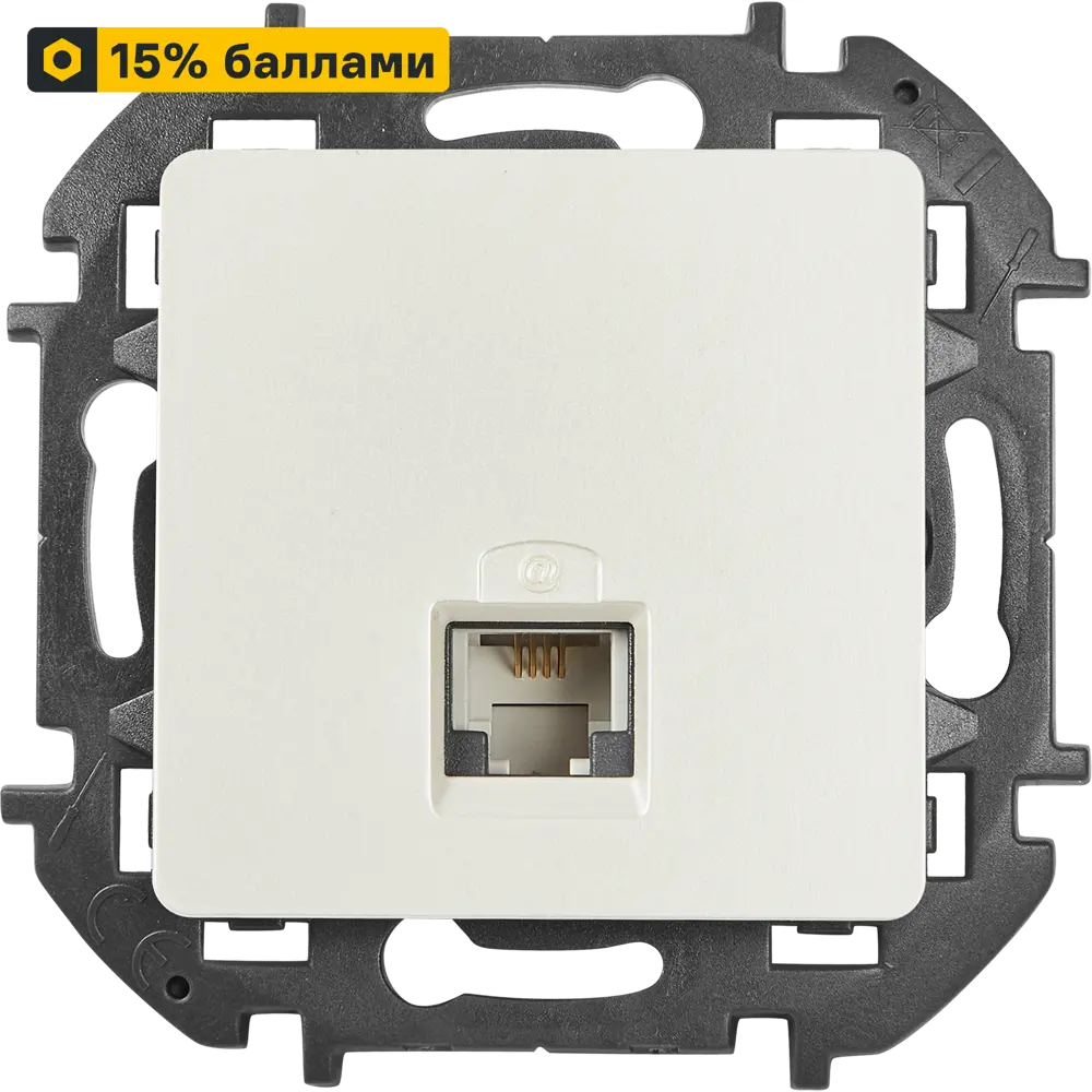 LEXMAN Lilian - телефонная розетка скрытого монтажа жемчужного цвета 86761319