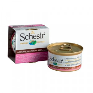 Т0040982 Корм для кошек тунец, курица, рис конс. 85г SCHESIR