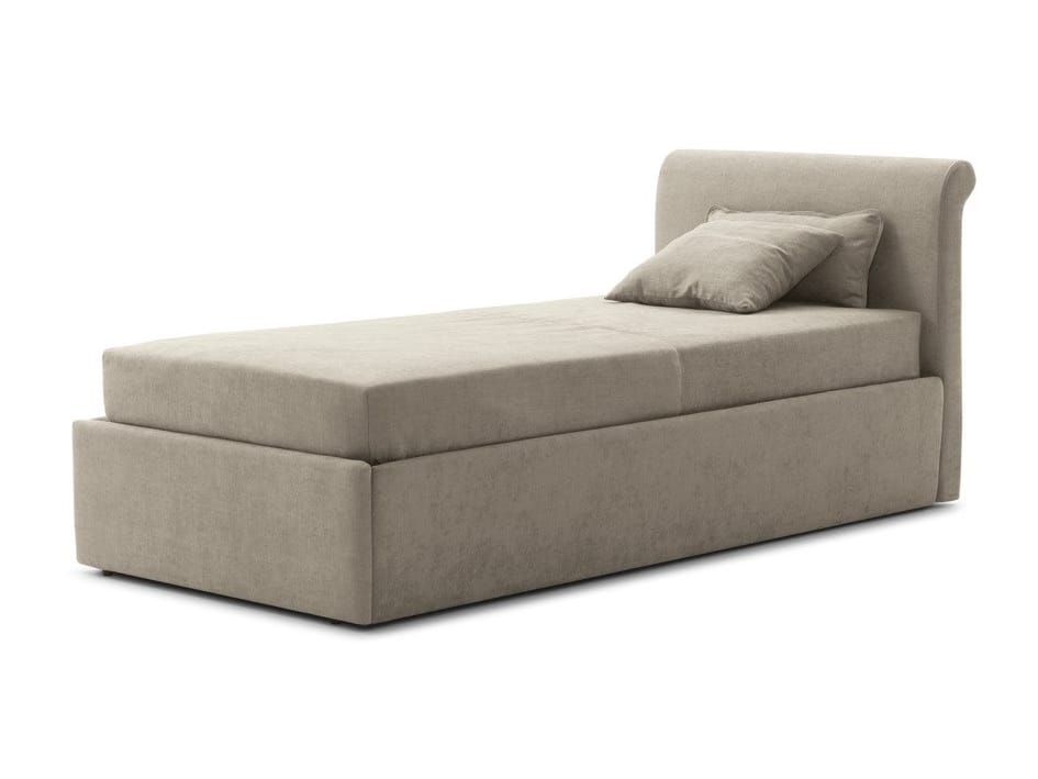 Односпальная кровать с изголовьем и фасонной боковой панелью Bolzan Perla ARCH-00081678