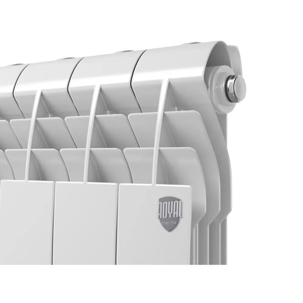 Радиатор секционный Royal Thermo Biliner Alum 500/87 12 секций боковое подключение алюминий белый 82258103 STLM-2182866 - Вид №6