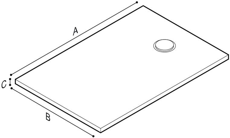 Ponte Giulio Поддон для душа прямоугольный Hug B48cpm03 - Вид №1