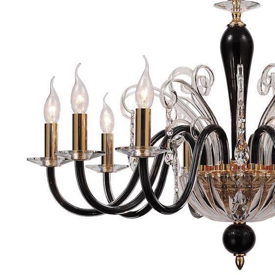 Подвесная люстра Favourite Crocus 2023-8P FAVOURITE ДИЗАЙНЕРСКИЕ, CROCUS 108668 Черный  - Вид №2