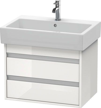 KT662404949 Ketho Тумбочка подвесная Графит матовый, декор Duravit - Вид №2