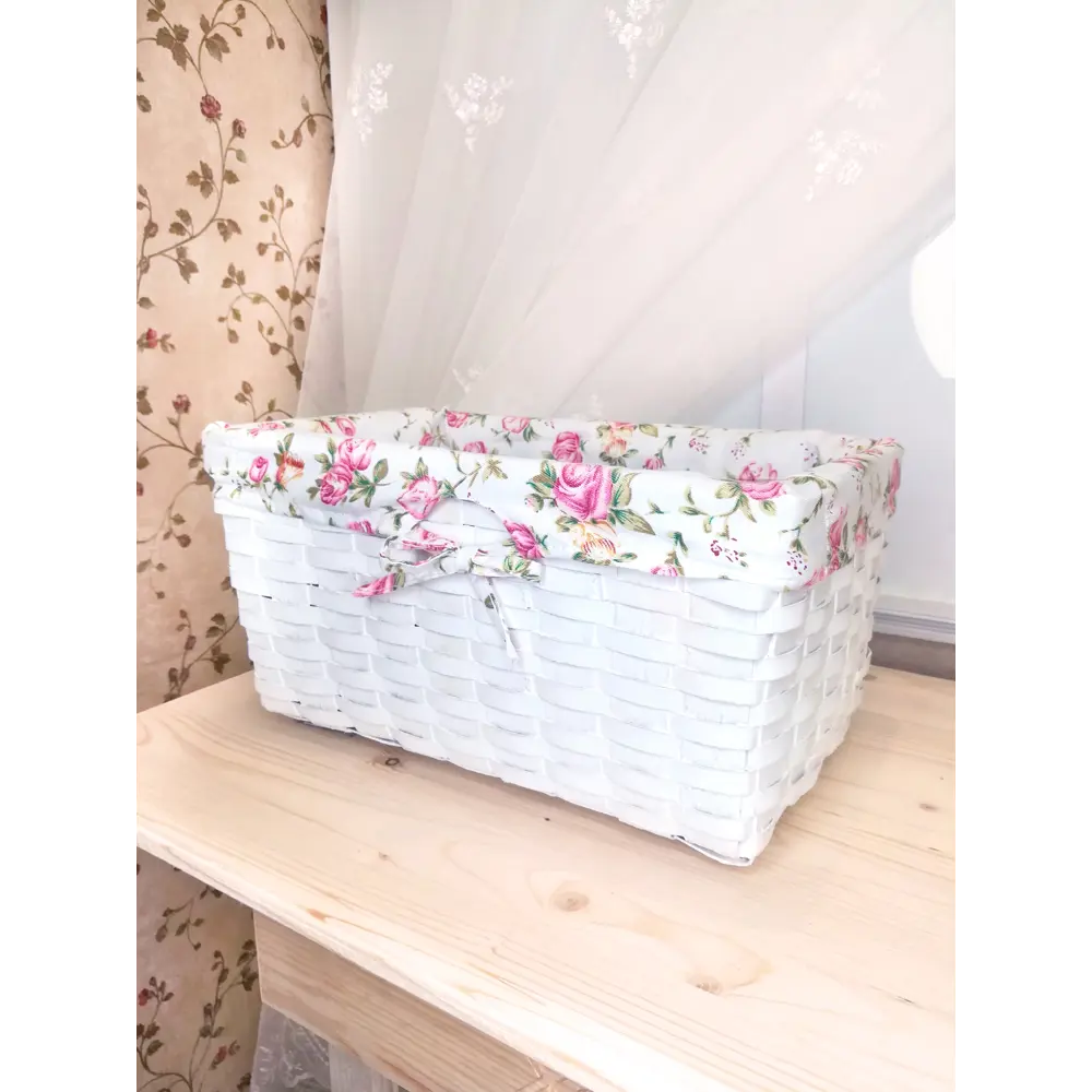 Корзина плетёная Стружки 27x16x13 см 5.6 л дерево цвет белый STORIDEA STLM-2004700 - Вид №5