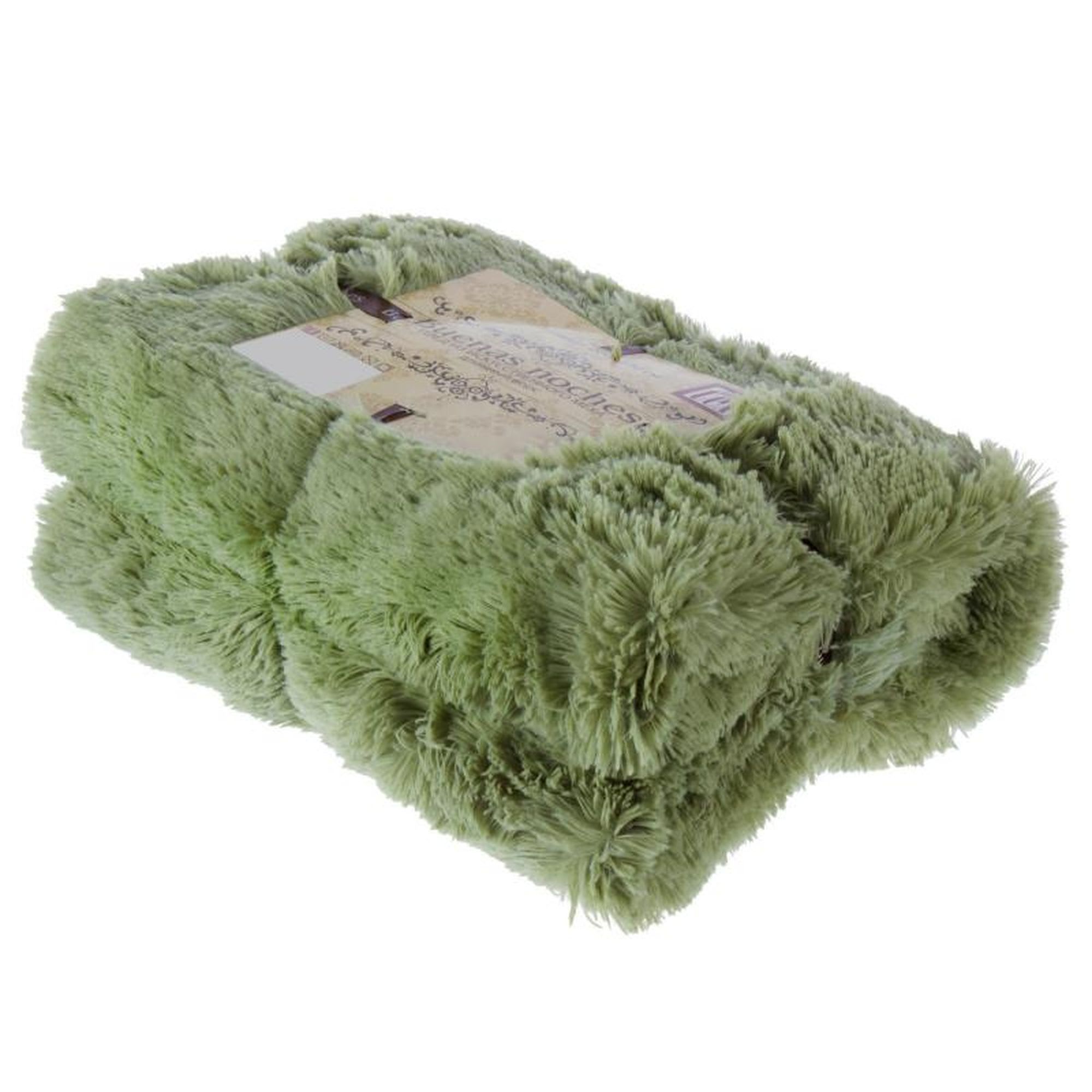 18414543 Плед декоративный 200х220 см, искусственный мех, цвет зелёный Santreyd  - Вид №2